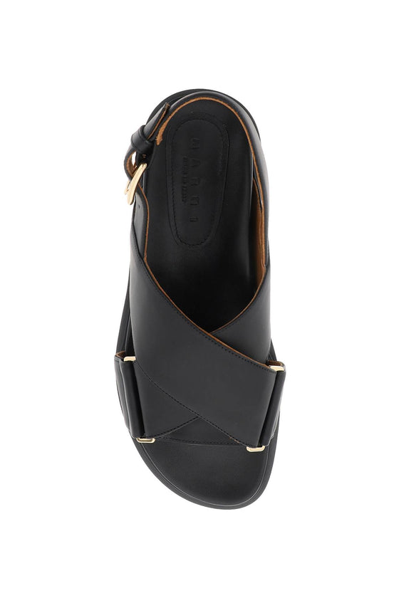 Marni fussbett leather sandals