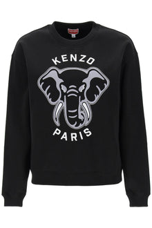  Kenzo 'varsity jungle' elephant embroidered sweatshirt