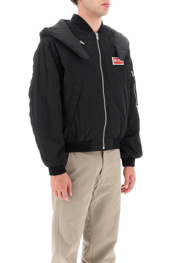 Kenzo padded hooded bomber jacket