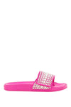 Jimmy choo rubber slides with pearls