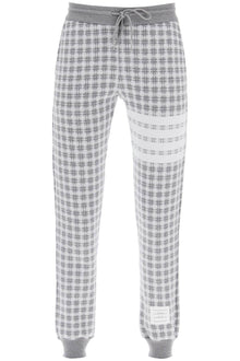  Thom browne 4-bar joggers in check knit