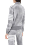 Thom browne 4-bar sweatshirt in check knit