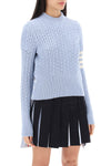 Thom browne pointelle stitch merino wool 4-bar sweater