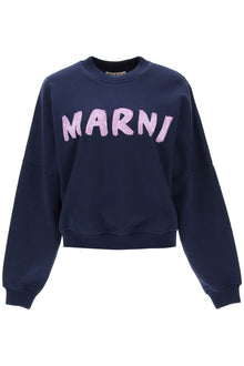  Marni logo print boxy sweatshirt