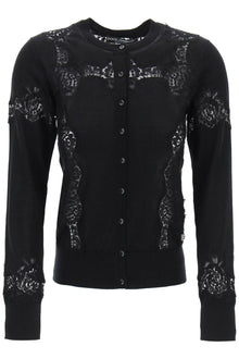  Dolce & gabbana lace-insert cardigan with eight