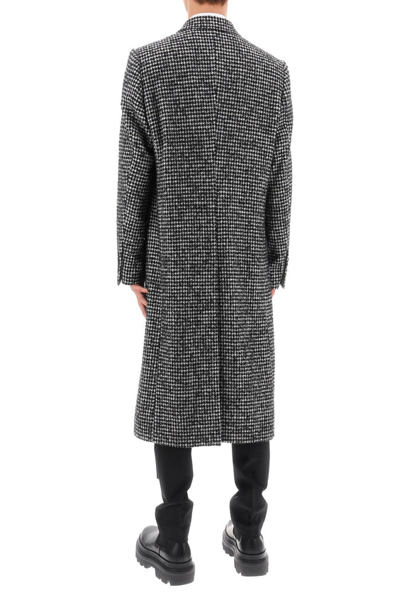 Dolce & gabbana re-edition coat in houndstooth wool