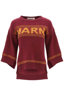  Marni sweater in jacquard knit with logo