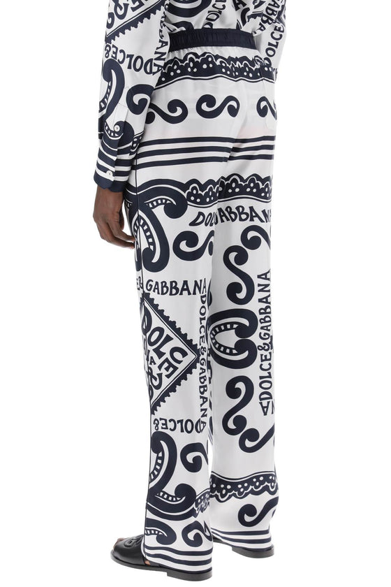 Dolce & gabbana pajama pants with marina print