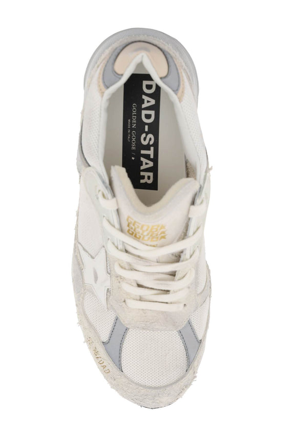Golden goose dad-star sneakers in mesh and suede leather
