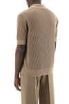 Dolce & gabbana cotton ribbed perforated polo shirt