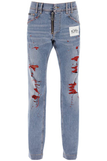  Dolce & gabbana re-edition jeans with destroyed detailing