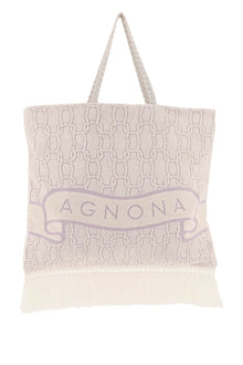  Agnona cotton tote bag