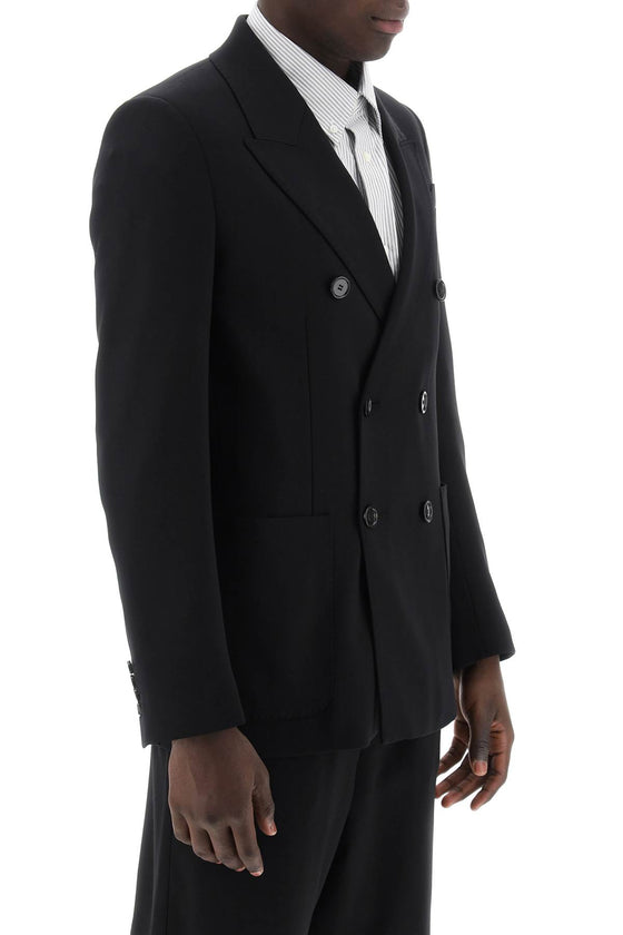 Ami paris double-breasted wool jacket for men