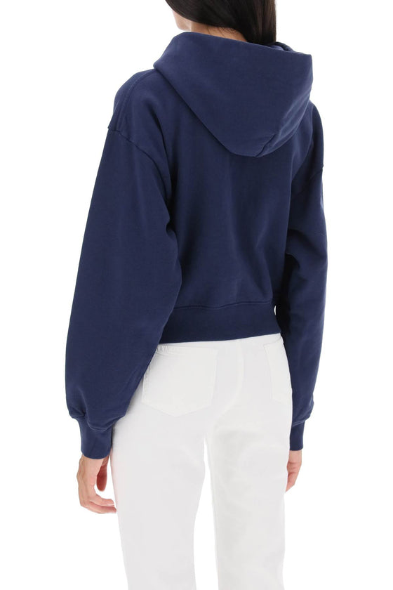 Sporty rich wellness cropped hoodie