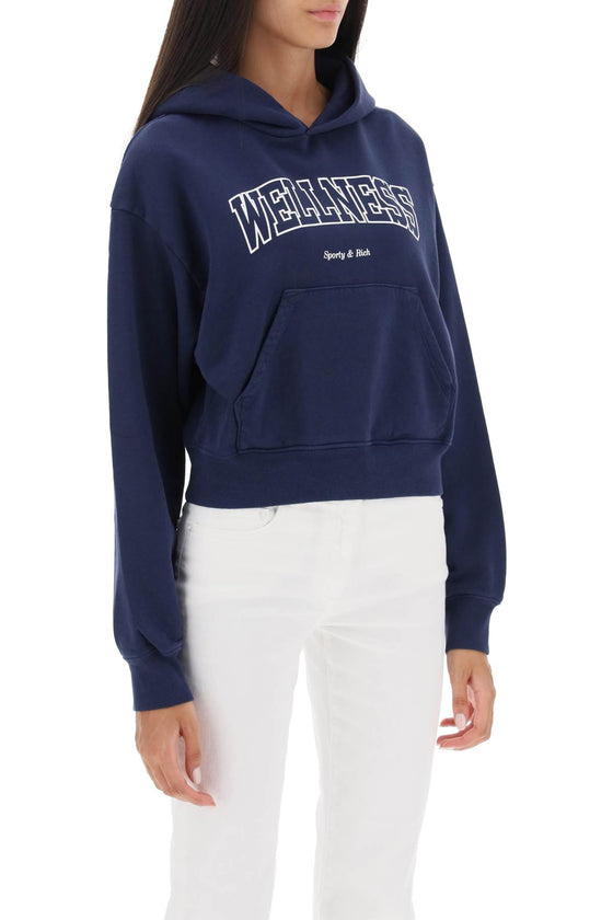 Sporty rich wellness cropped hoodie