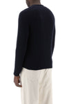 Ami paris cotton and wool crew-neck sweater