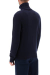 Ami paris melange-effect cashmere turtleneck sweater