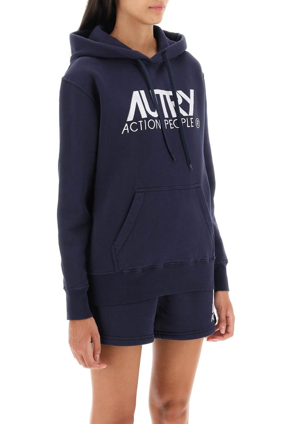 Autry 'icon' hoodie with logo embroidery
