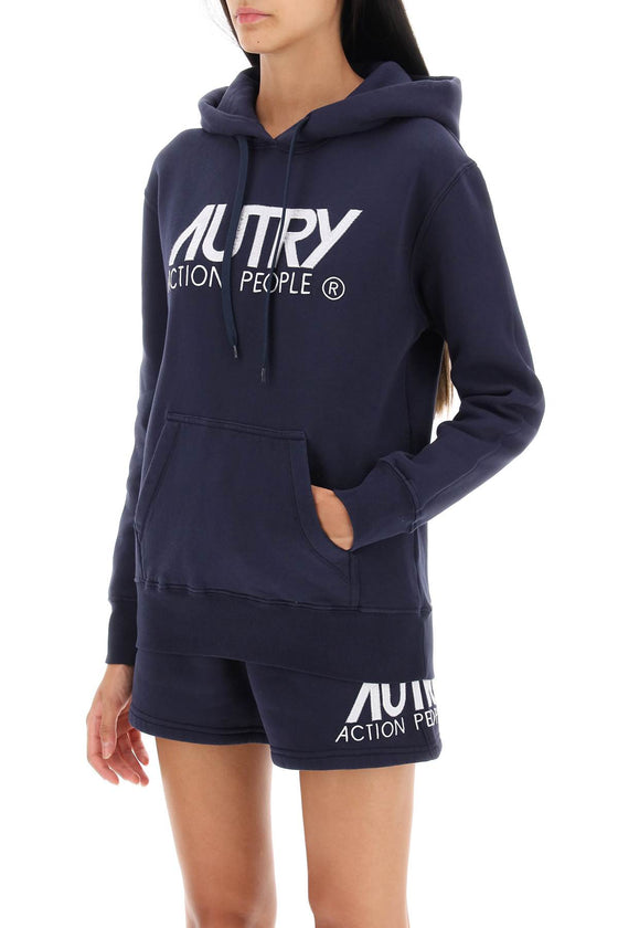 Autry 'icon' hoodie with logo embroidery