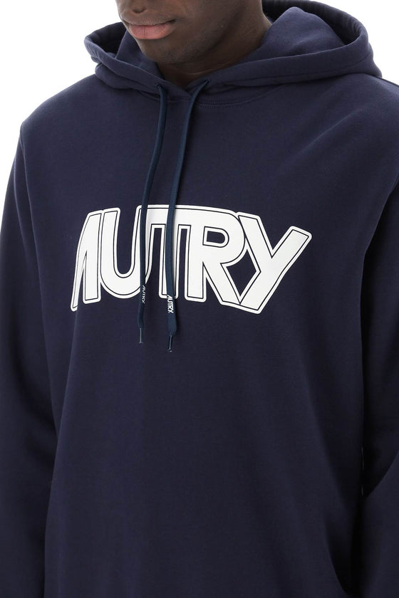 Autry hoodie with maxi logo print