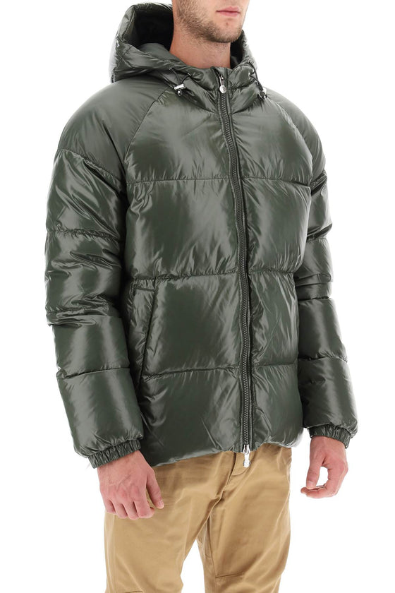 Pyrenex 'sten' short hooded down jacket