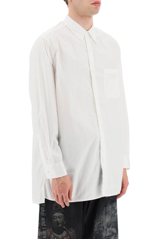 Yohji yamamoto classic cotton shirt with pocket