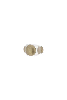  La manso crystal aged gold ring