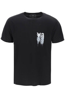  Y-3 short-sleeved perforated jersey t