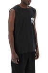 Y-3 perforated tank top with faded
