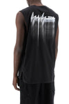 Y-3 perforated tank top with faded