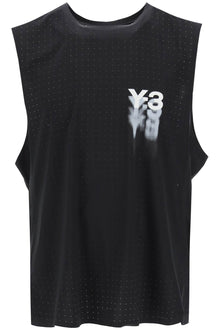  Y-3 perforated tank top with faded