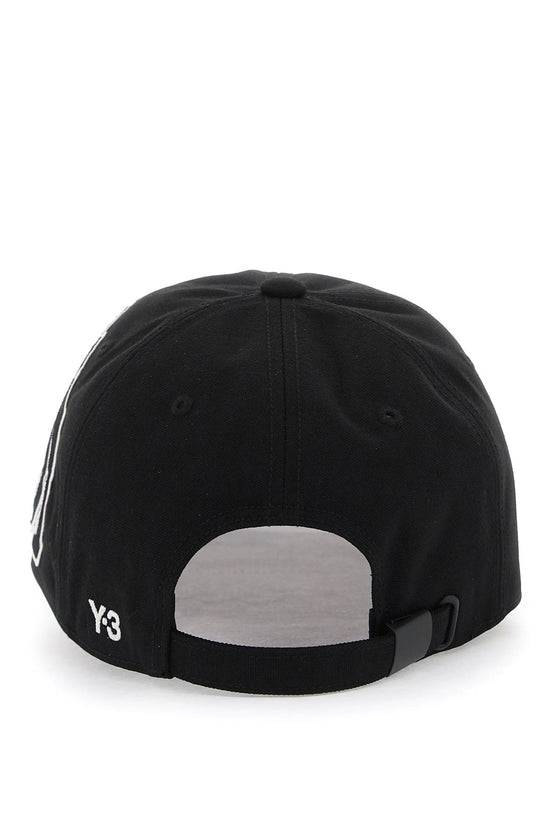 Y-3 cappello baseball con patch logo morphed