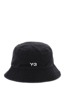  Y-3 cappello bucket in twill slavato