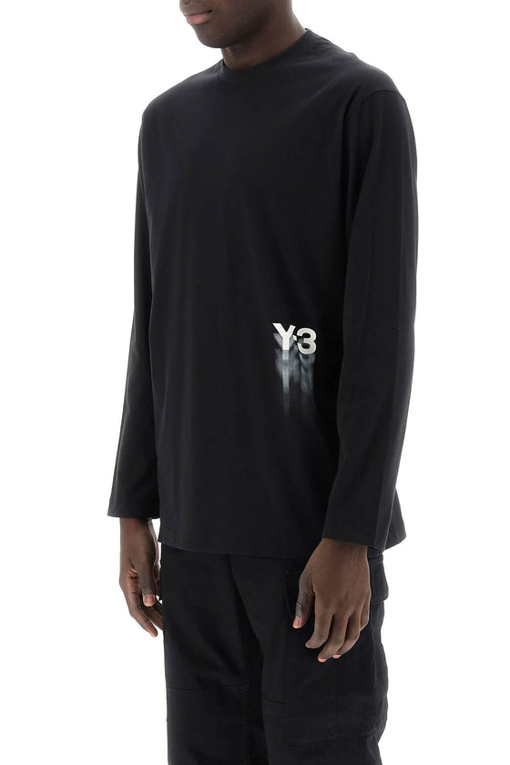 Y-3 long-sleeved t-shirt with logo print