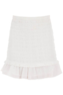  Isabel marant etoile smocked cotton dorela mini skirt