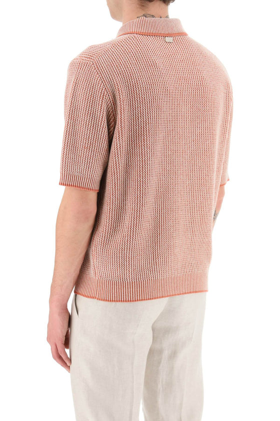 Agnona short-sleeved cotton cachemire and linen cardigan
