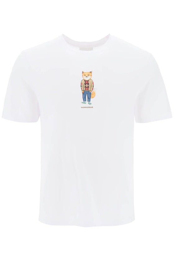 Maison kitsune dressed fox crew-neck t-shirt