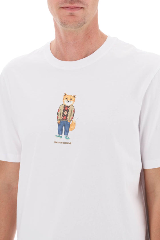 Maison kitsune dressed fox crew-neck t-shirt
