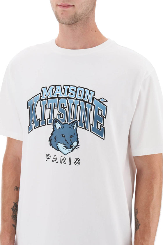 Maison kitsune t-shirt with campus fox print