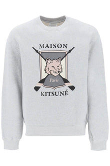  Maison kitsune college fox print sweatshirt