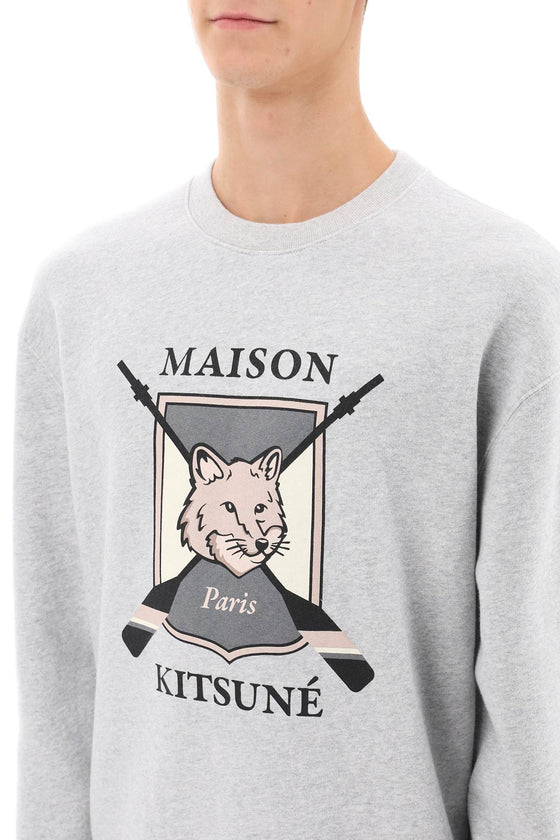 Maison kitsune college fox print sweatshirt