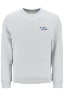  Maison kitsune crew-neck sweatshirt with logo lettering