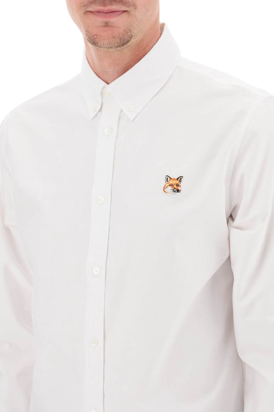 Maison kitsune fox head button-down shirt