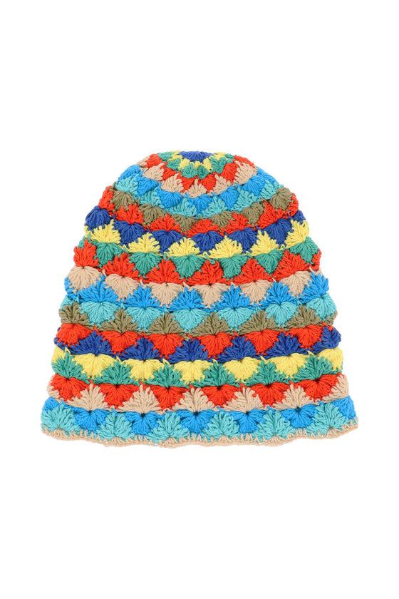 Alanui crochet 'over the rainbow' cloche