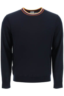  Paul smith merino wool sweater with tricolour detail