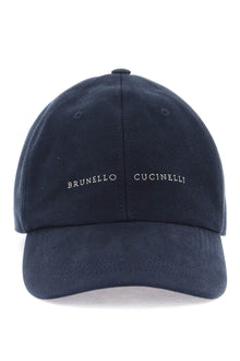  Brunello cucinelli embroidered logo baseball cap