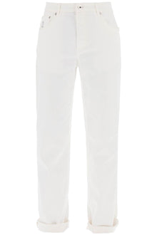  Brunello cucinelli traditional fit five-pocket jeans.