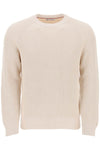 Brunello cucinelli "knitted cotton pullover with english ribbed