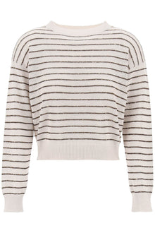  Brunello cucinelli dazzling stripes cotton sweater
