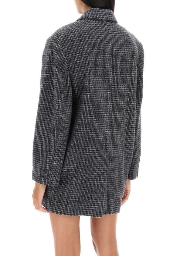 Isabel marant etoile 'cikaito' wool blazer with check motif